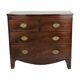 Grande commode antique anglaise bow front 1860 placage d'acajou 106cm