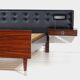 Vintage mid century modern double bed bedroom set with floating nightstands