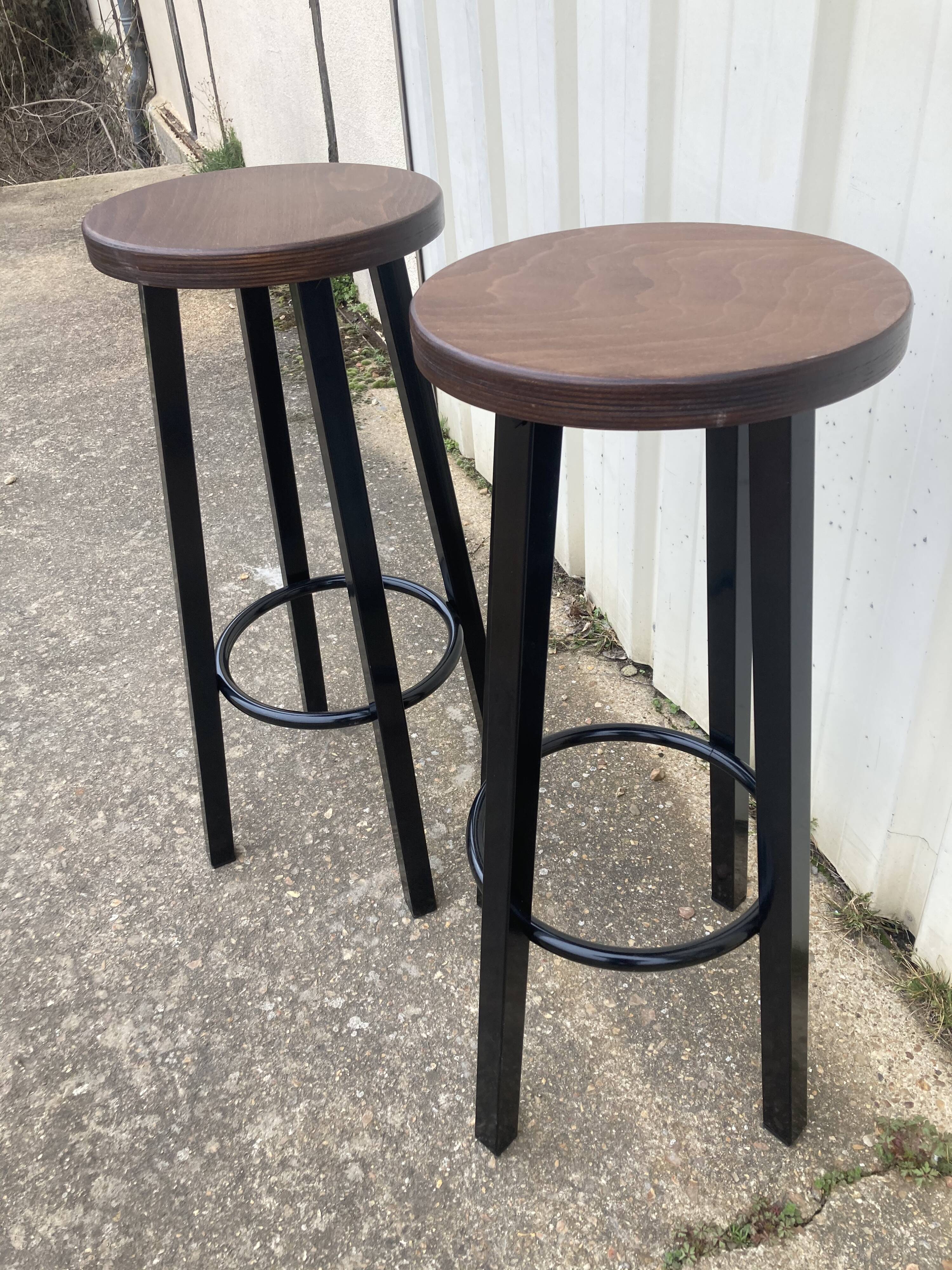 Pair of industrial stools