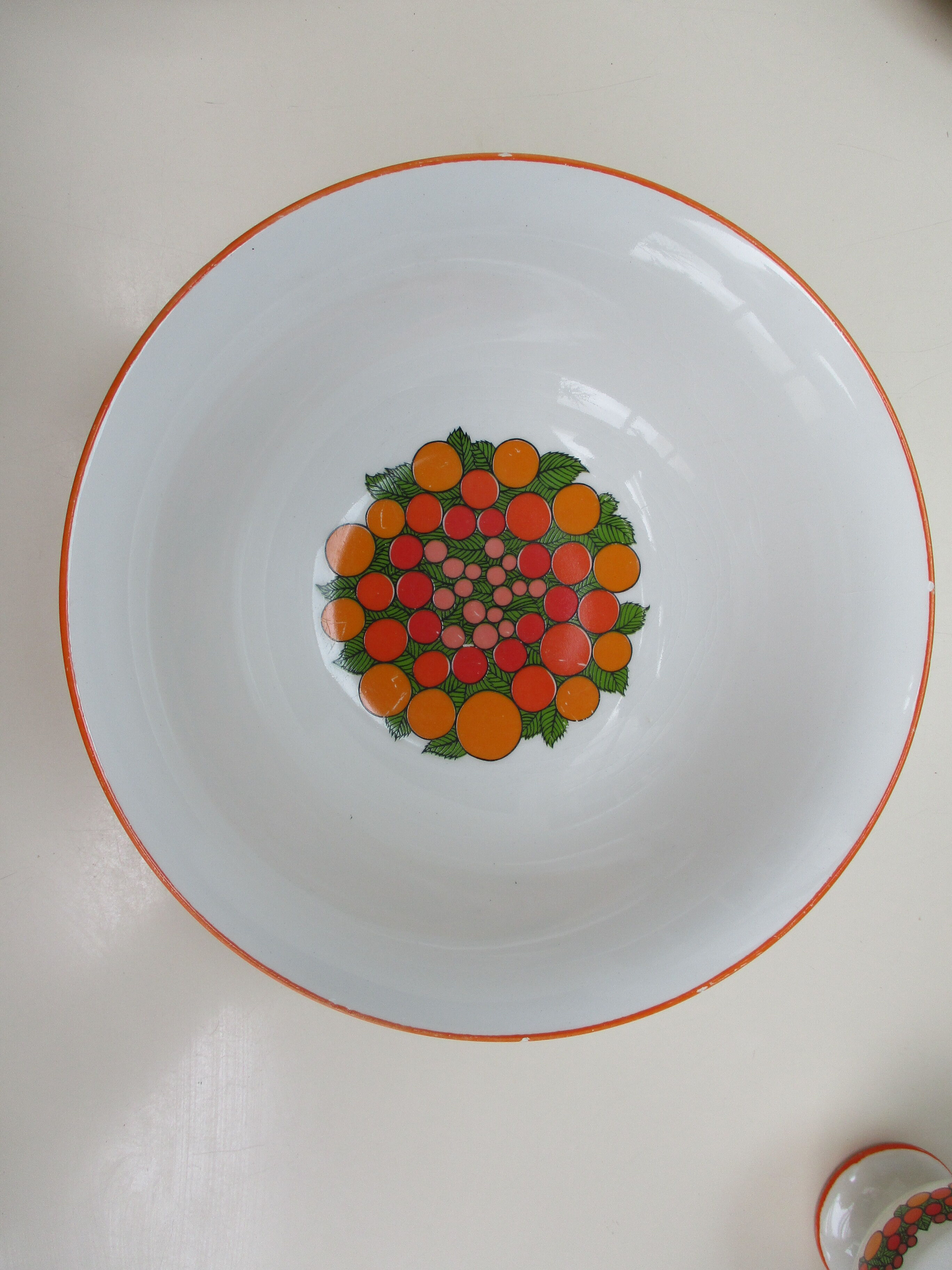 Gien ceramic "desserts" service - fruit, cake, cream