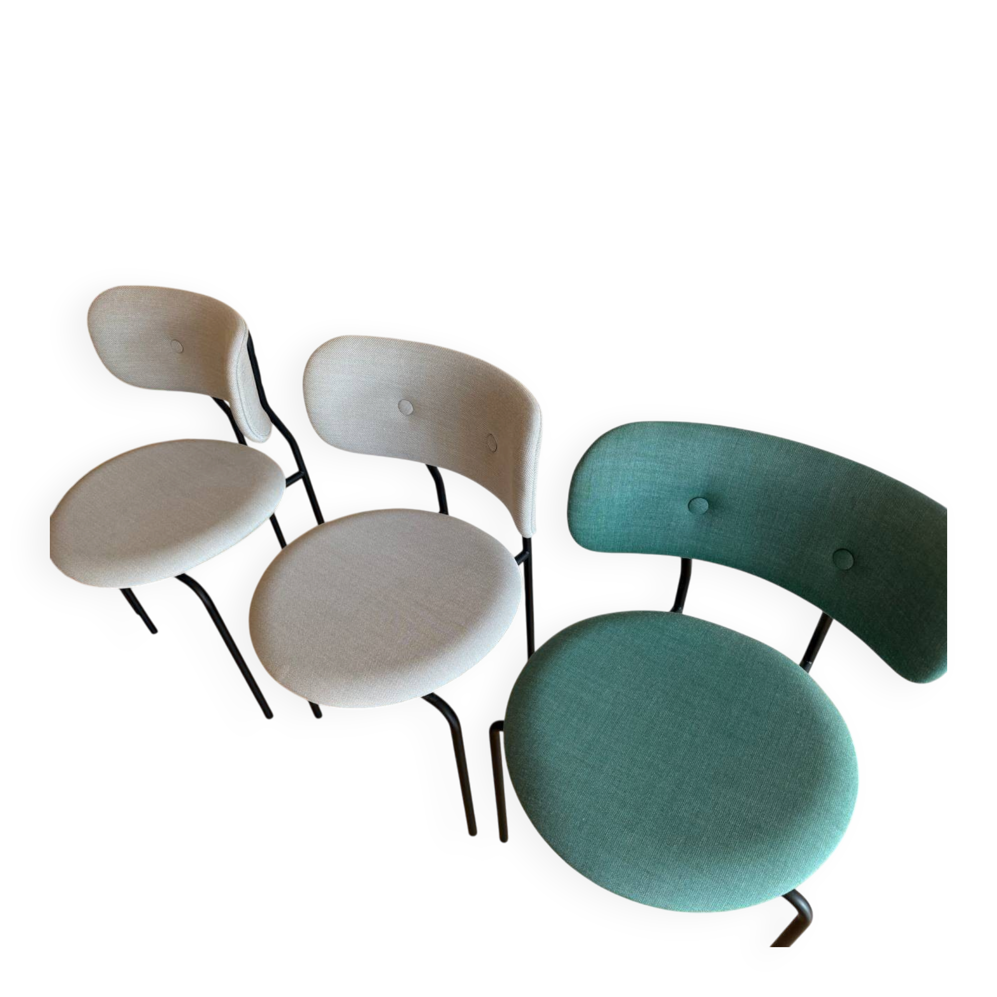 Chaises Gubi Coco Dining – entièrement rembourrées – lot de 4