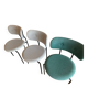 Chaises Gubi Coco Dining – entièrement rembourrées – lot de 4