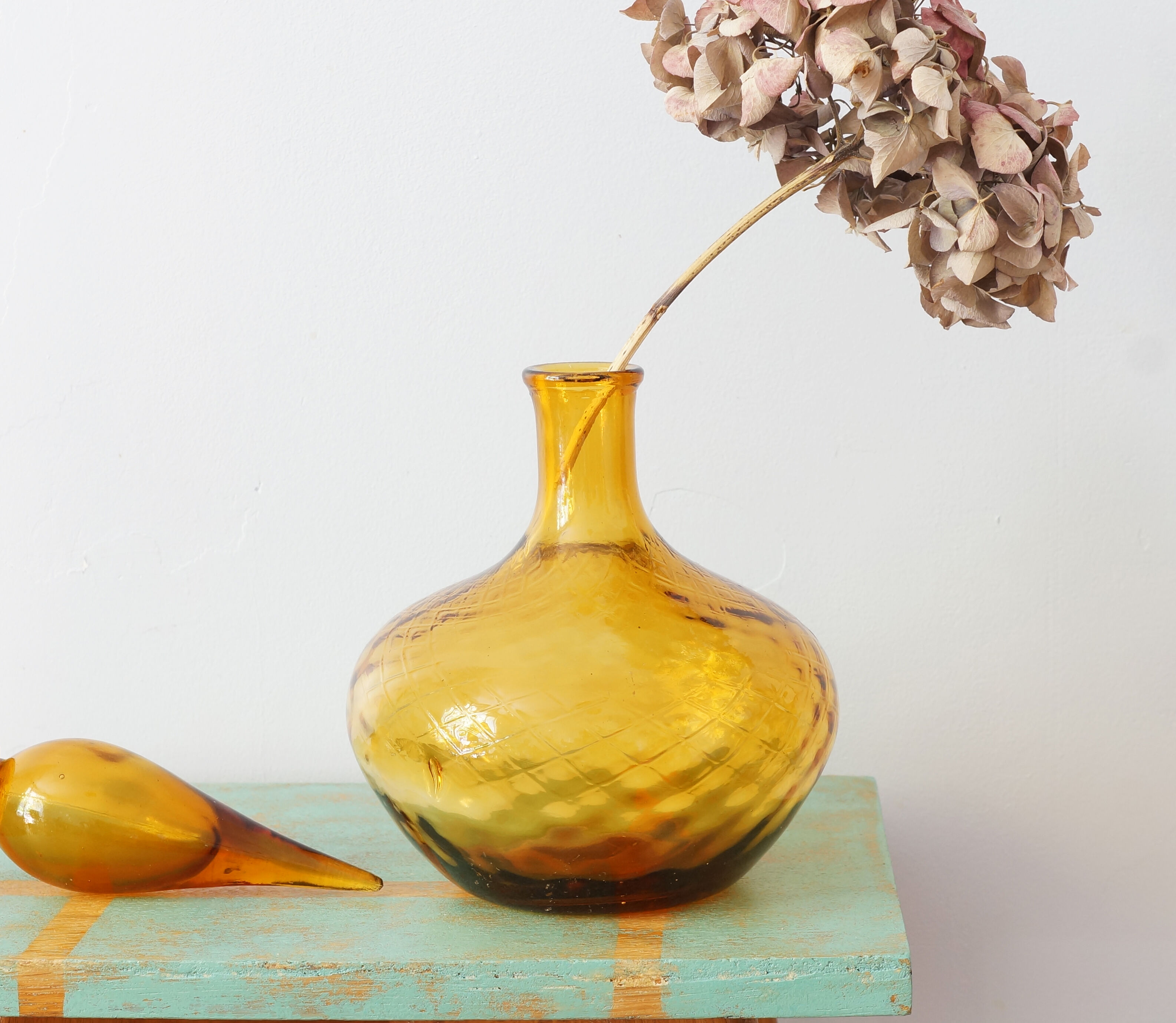 Ochre empolished decanter