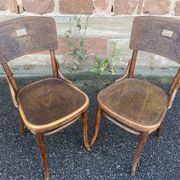2 Chairs bistro café of the theater of COLMAR Viennese curved wood Thonet Nr 57