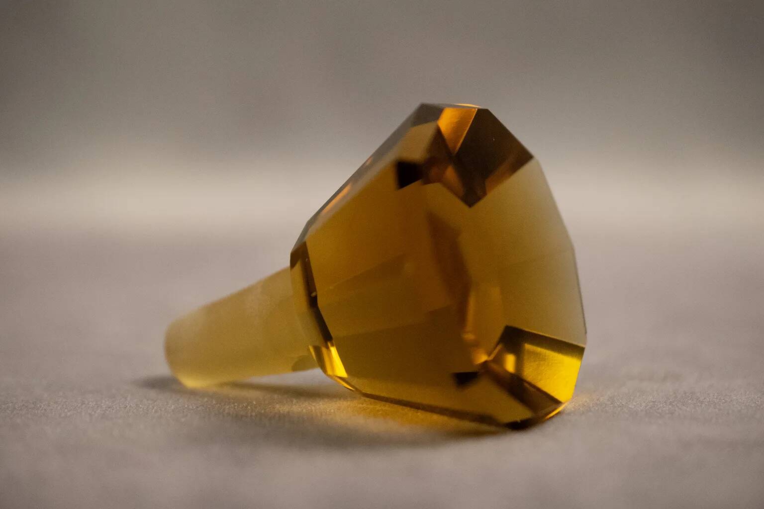 Art Deco Moser liqueur set in frosted orange glass