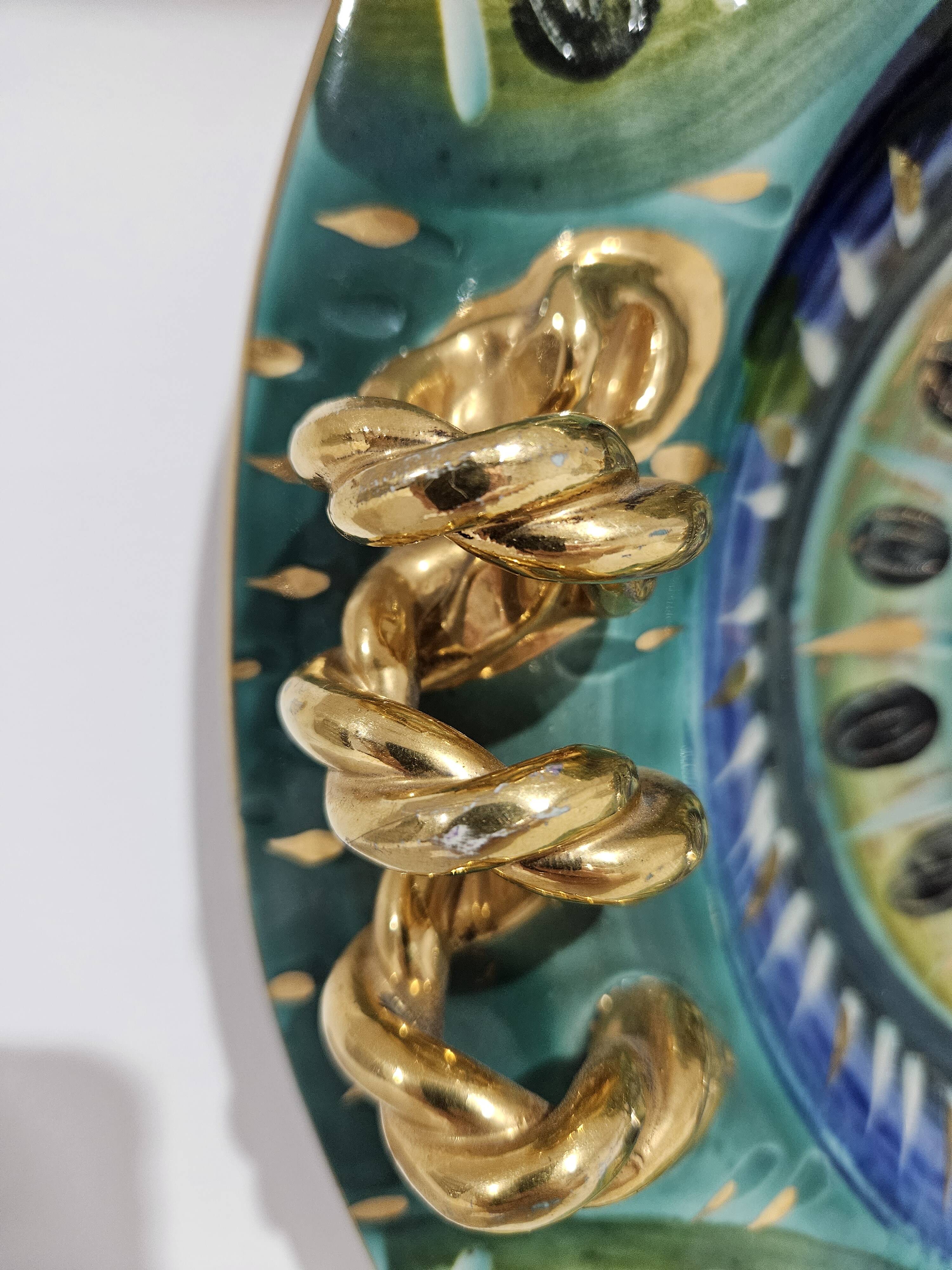 H. Bequet Quaregnon ceramic plate, Belgium 1950s.