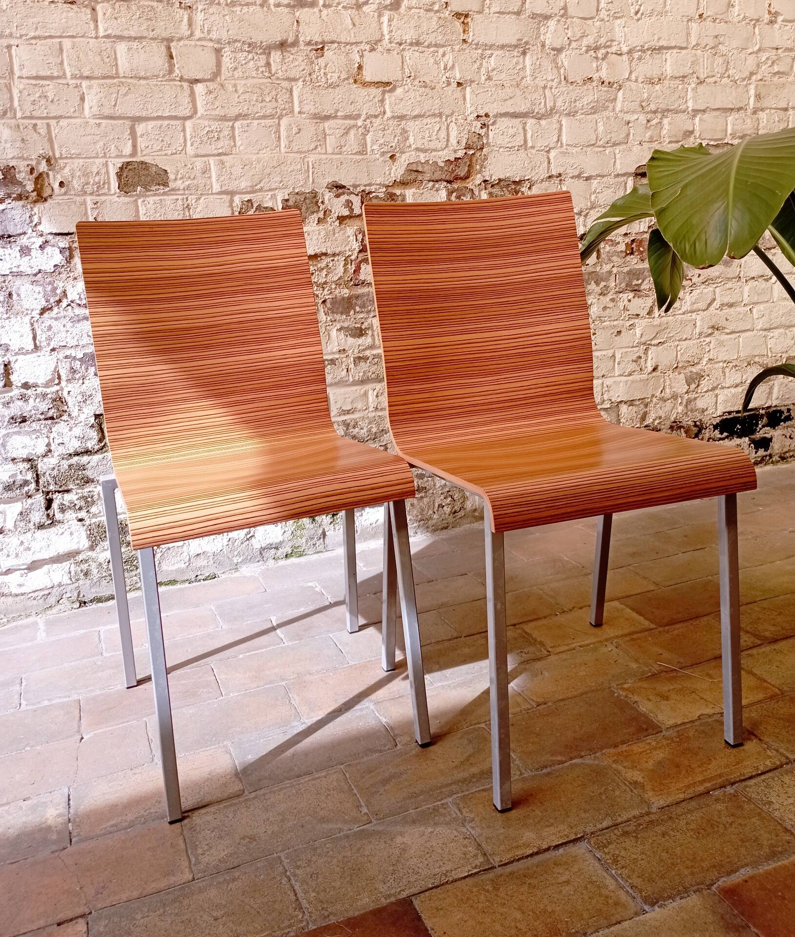 Pair of vintage Kuadra chairs / Pedrali - Italian design