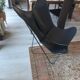 AA Butterfly Chair / AA-New Design. Dark Brown Leather / Black Frame