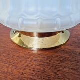 Art Deco ceiling light in transparent satin glass, 1920s-30s