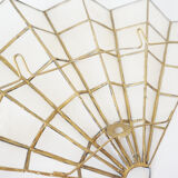 Pair of mother-of-pearl fan-shaped sconces