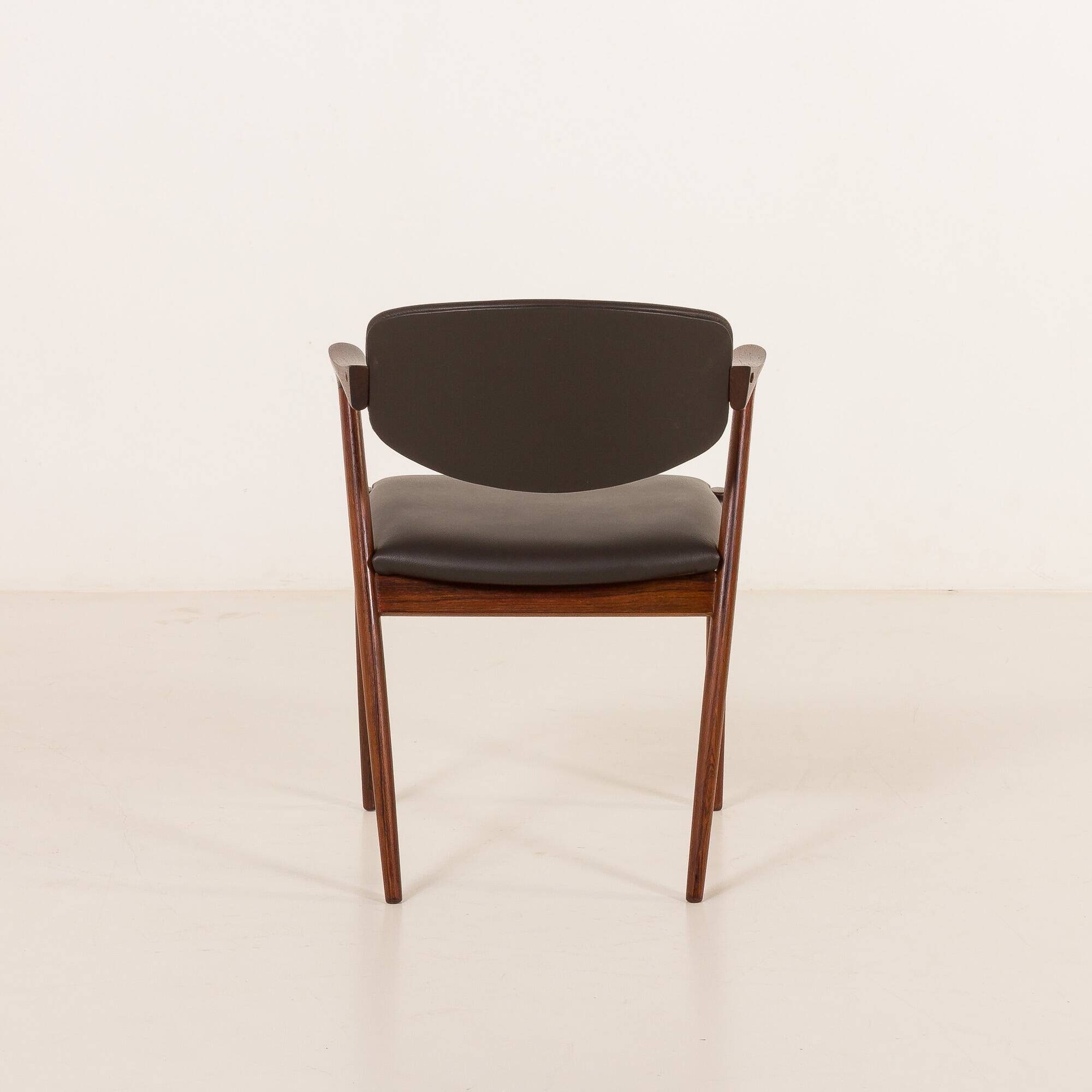 Kai Kristiansen rosewood chair  #42 in aniline leather, 1960s