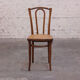 Bistrot chair in curved wood and caning