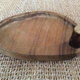 Wooden butter dish and knife