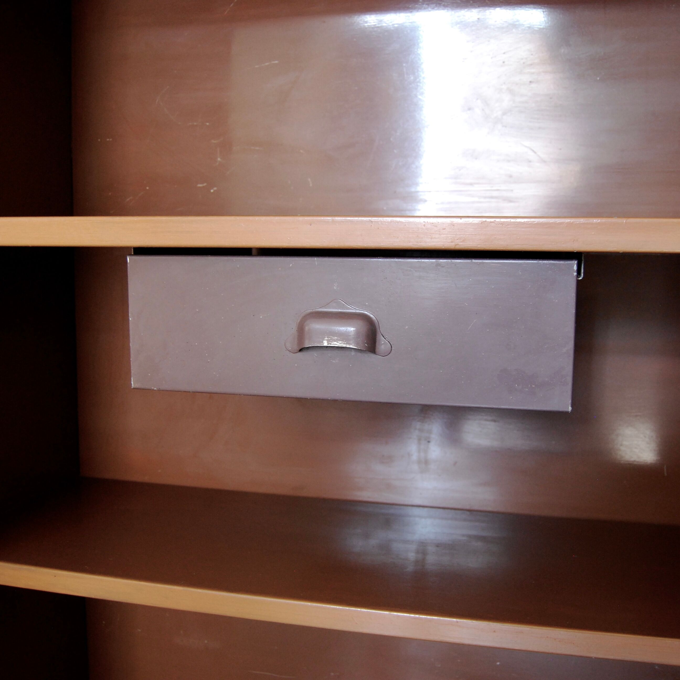 Old kitchen metal cabinet