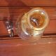 Yellow glass decanter