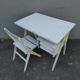 Scandinavian desk with compass legs for children