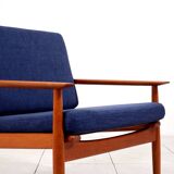 2 fauteuils lounge en teck par Arne Vodder pour Glostrup Mobelfabrik