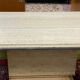 Fedam coffee table in travertine and brass from the 70s