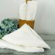 Ensemble de 6 grandes serviettes de table damassées avec monogramme