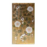 Painted canvas depicting lemurs. Contemporary work.