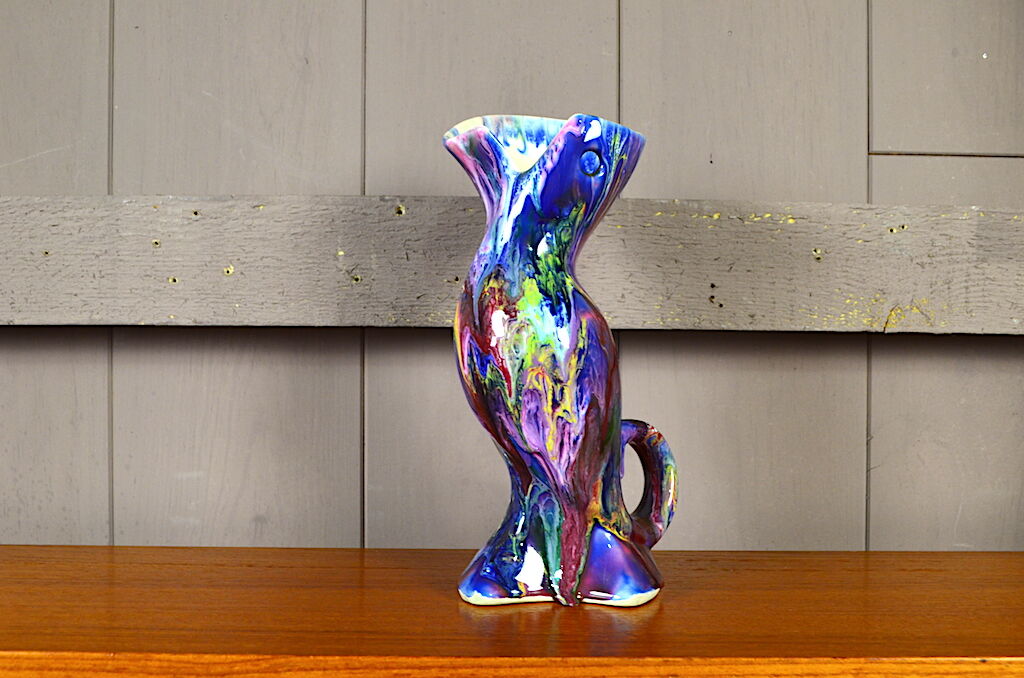 Vase en Céramique A. Dressinval Zoomorphe Vintage 1960