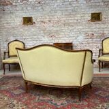Sofa in natural wood style Louis XV XIX th century