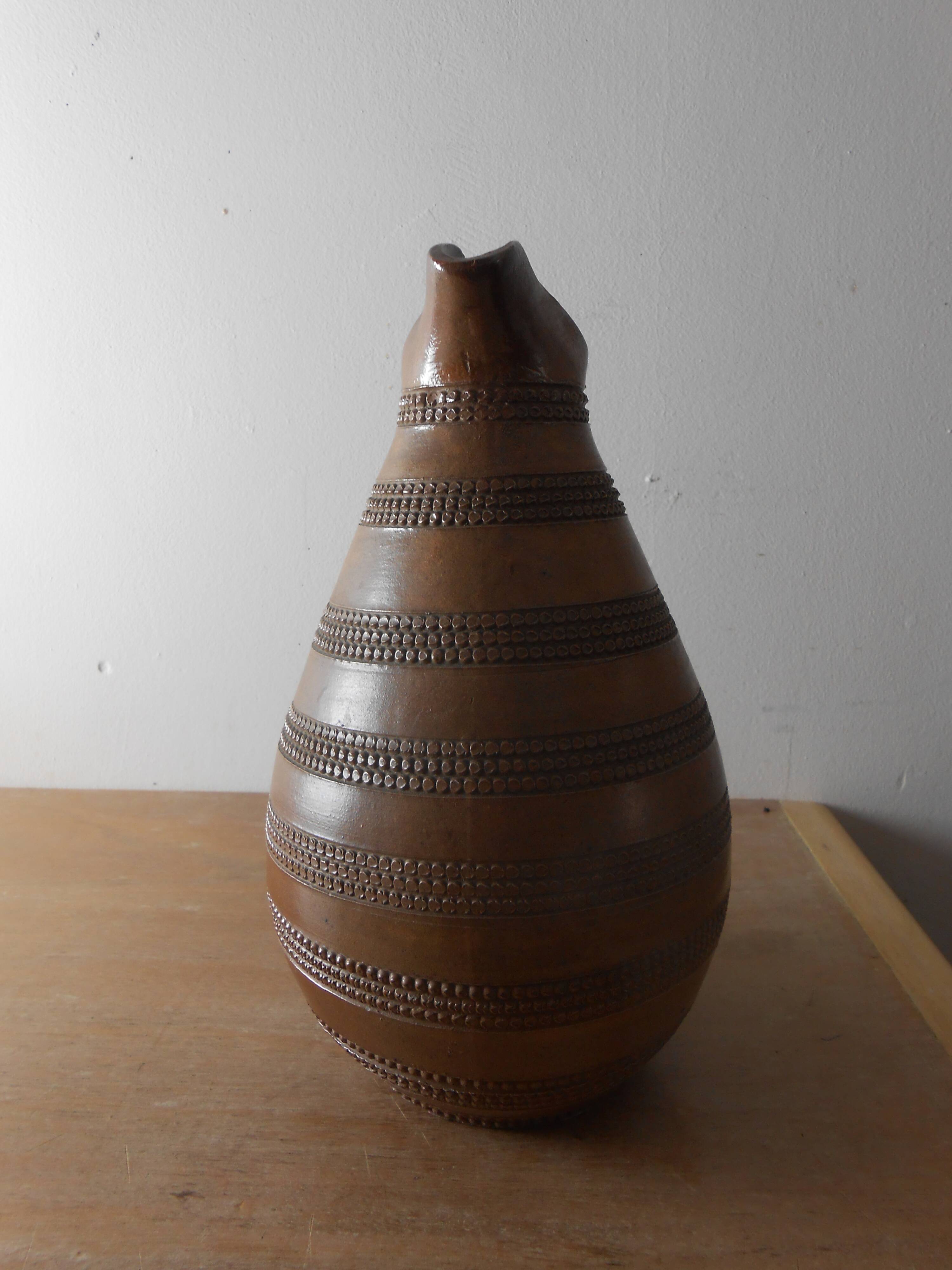 Stoneware pitcher