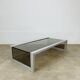 Aluminum and smoked glass coffee table, 1970s