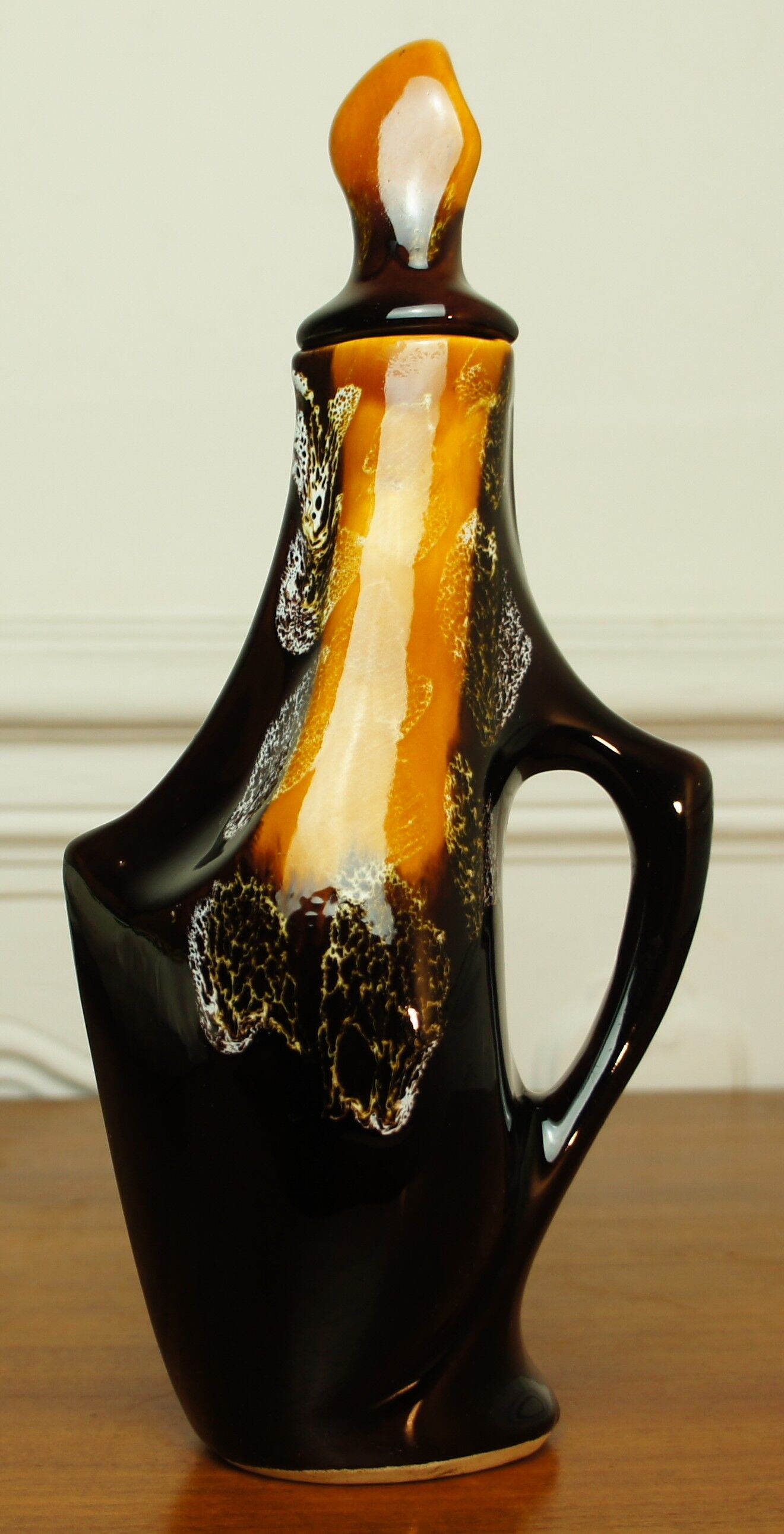 Vallauris-stamped ceramic carafe