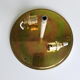 Ceiling light globe glass and brass