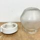 Suspension en porcelaine blanche vintage avec verre dépoli, années 1970