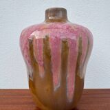 Art Deco pink glazed stoneware vase