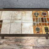 Scandinavian coffee table from the 60s and metal and ceramics