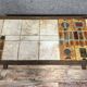 Scandinavian coffee table from the 60s and metal and ceramics