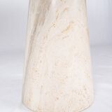 Pedestal dining table in travertine, Stone International, Italy, 1970s