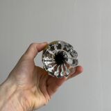 Vase soliflore en verre ambré jaune