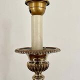 Paire de lampe de table de style Louis XIV du 19ème siècle en métal argenté