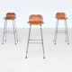 Charlotte Perriand leather bar stools Les Arcs Ski Resort France 1960