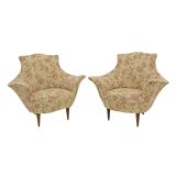 Mid-Century Modern Italian Sofa and Two Armchairs, Manta model, 1950s