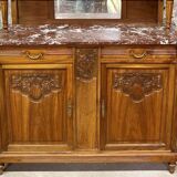 buffet deux corps Louis XVI en noyer blond vers 1880-1900