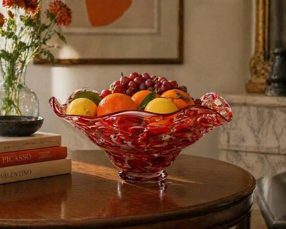 Blown glass bowl from Murano 1970