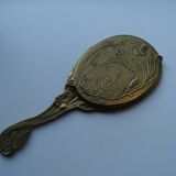 Hand-facing mirror bronze art nouveau style 1920
