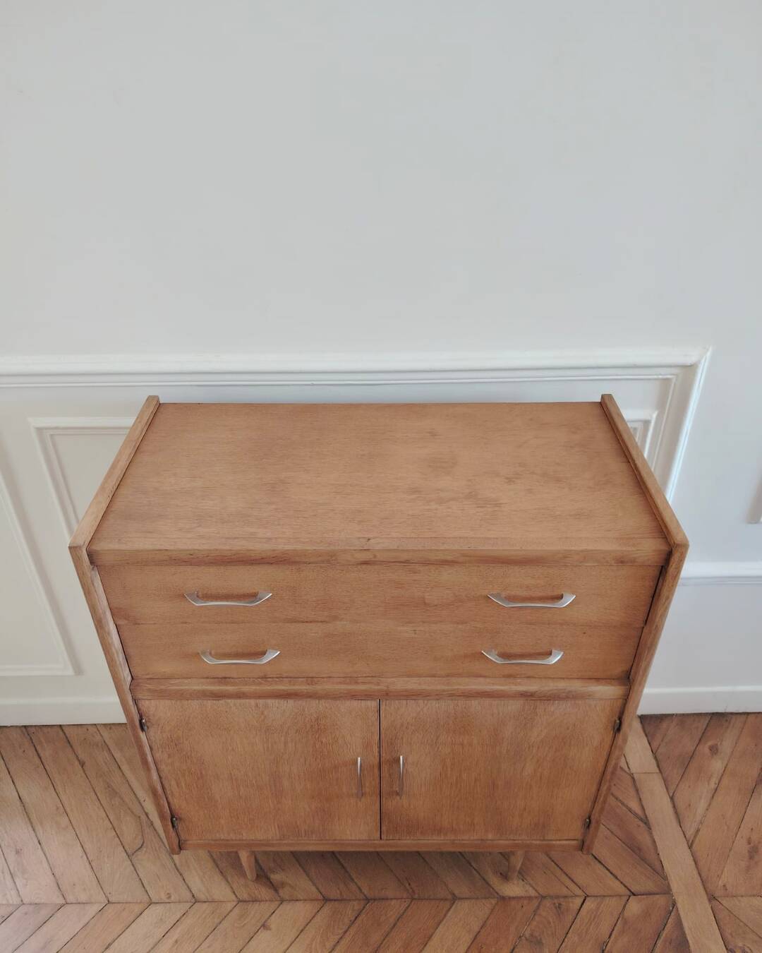 Renovated vintage high sideboard, 1960s
