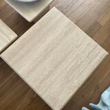 Travertine coffee table