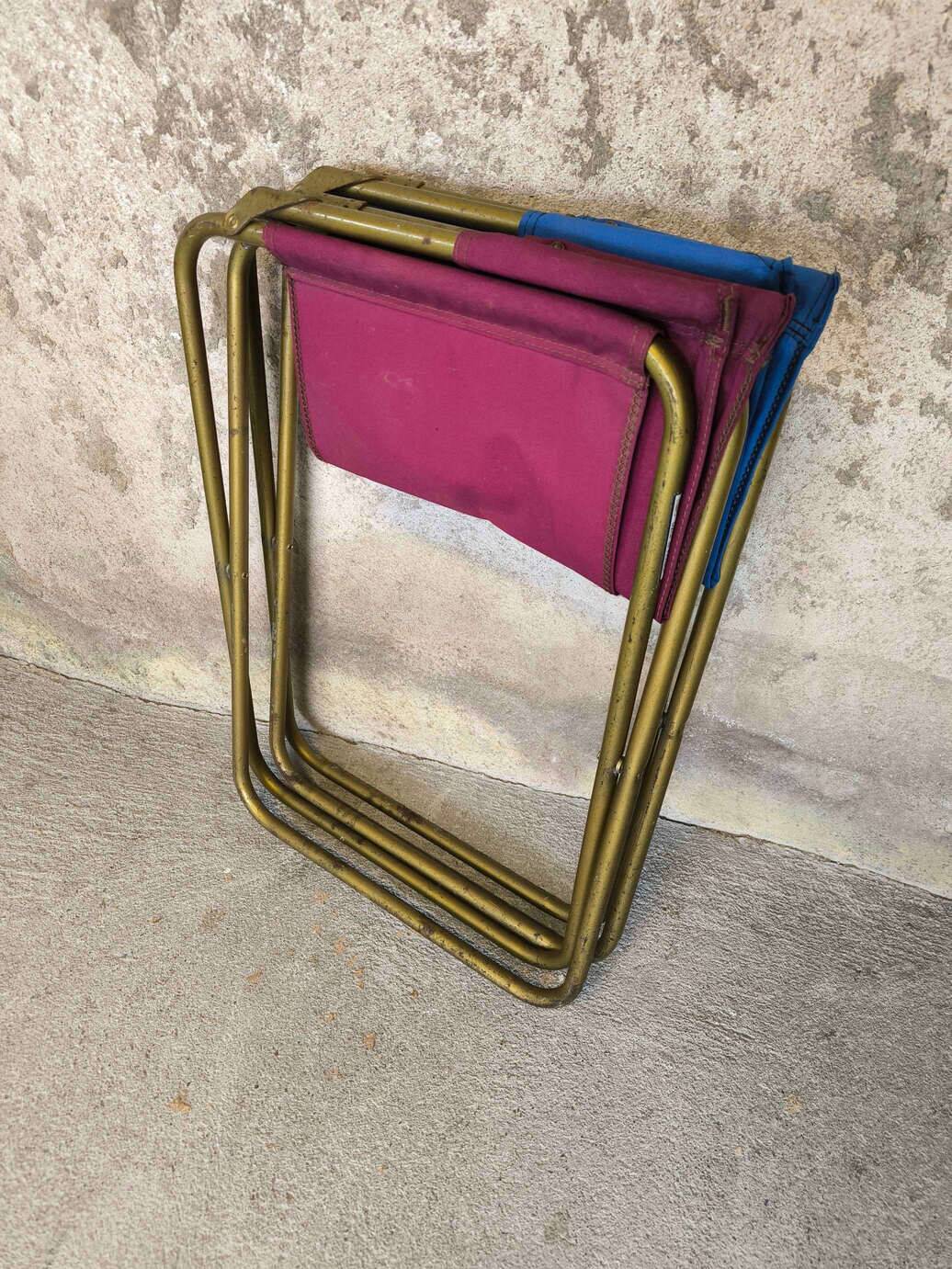 Vintage Lafuma camping chair pair