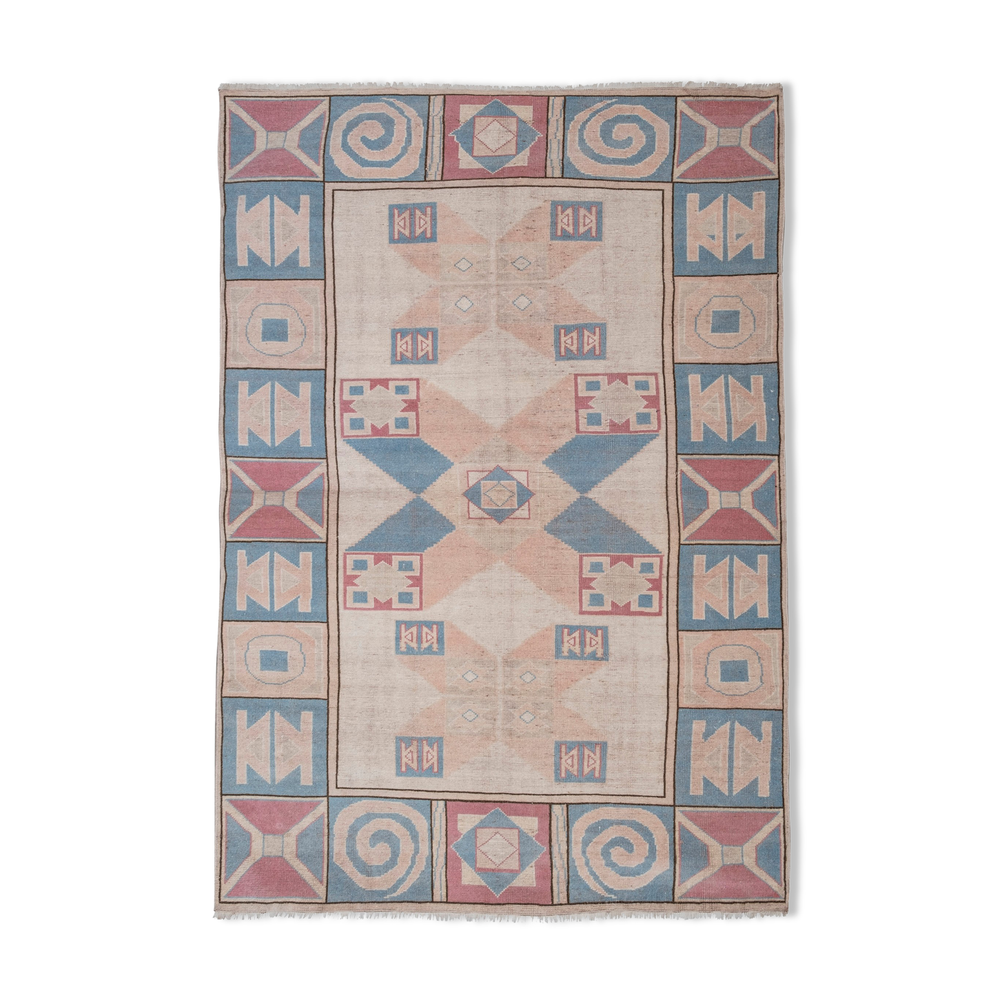 Vintage Handwoven Turkish Oushak Carpet, 1970s 175 x 252 cm