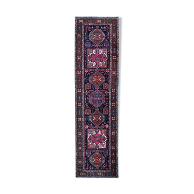 Tapis ancien persan couloir fait main 100x375 cm