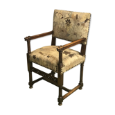 Gothic armchair in walnut early twentieth