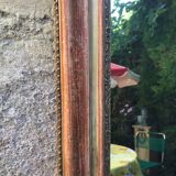 Golden mirror with gold leaf 79 x 53 cm