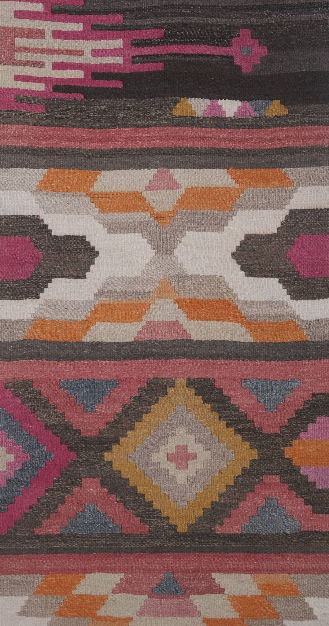 Tapis vintage turc de Oushak, tissé à la main 78x274 cm